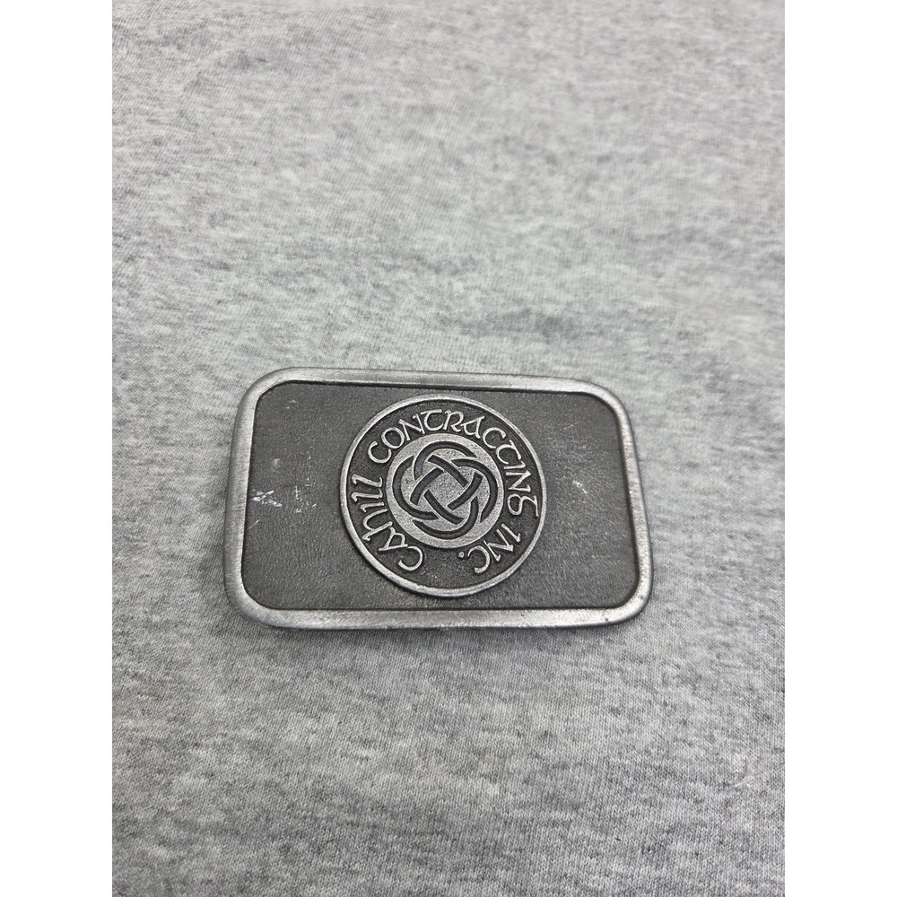 Vintage Cahill Contracting Construction Solid Heavy Brass Belt Buckle Mens